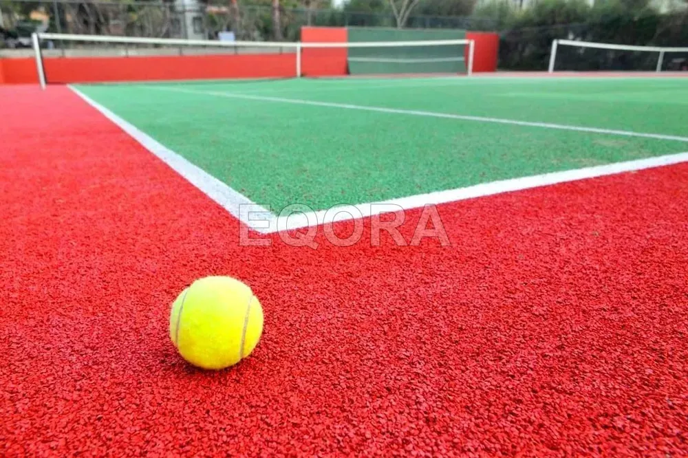Бесшовное покрытие из резиновой крошки для теннисного корта в Наро-Фоминске
