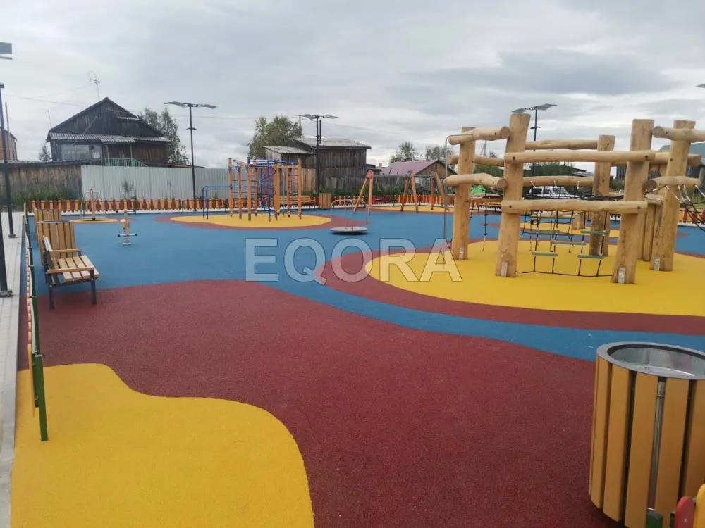 Какая оптимальная толщина резинового покрытия для детской площадки в Наро-Фоминске?